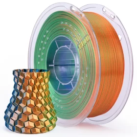 FILAMENTO ELEGOO SILK PLA  -1.75mm-1KG- AZUL VERDE NARANJA