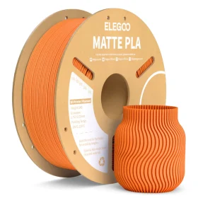 FILAMENTO ELEGOO PLA MATTE 1KG - Naranja 1.75mm - Paper Spool